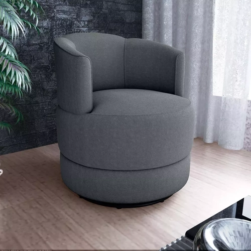 Poltrona Matrix  Marselha Giratoria Boucle Cinza Tec E497