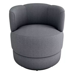 Poltrona Matrix  Marselha Giratoria Boucle Cinza Tec E497