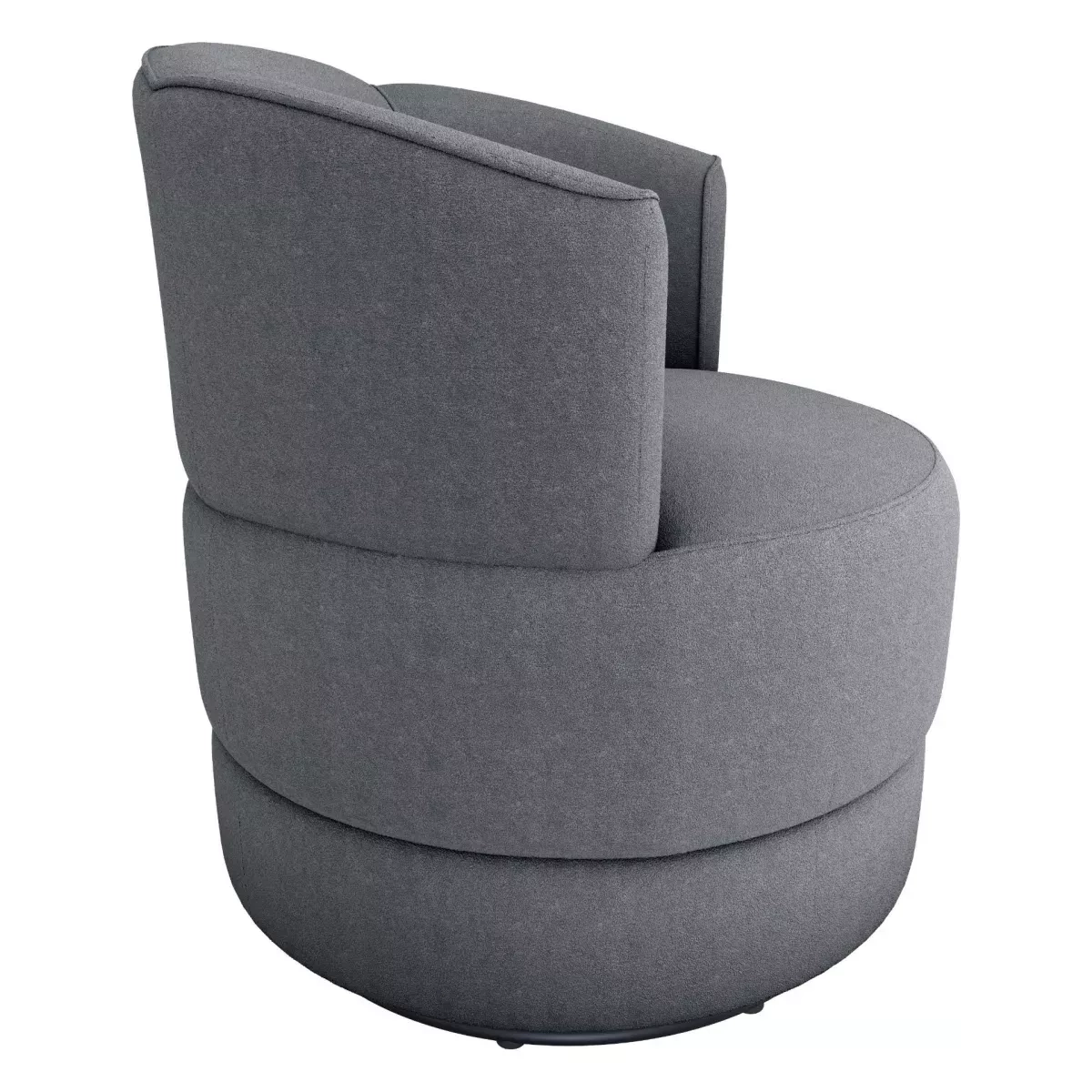 Poltrona Matrix  Marselha Giratoria Boucle Cinza Tec E497