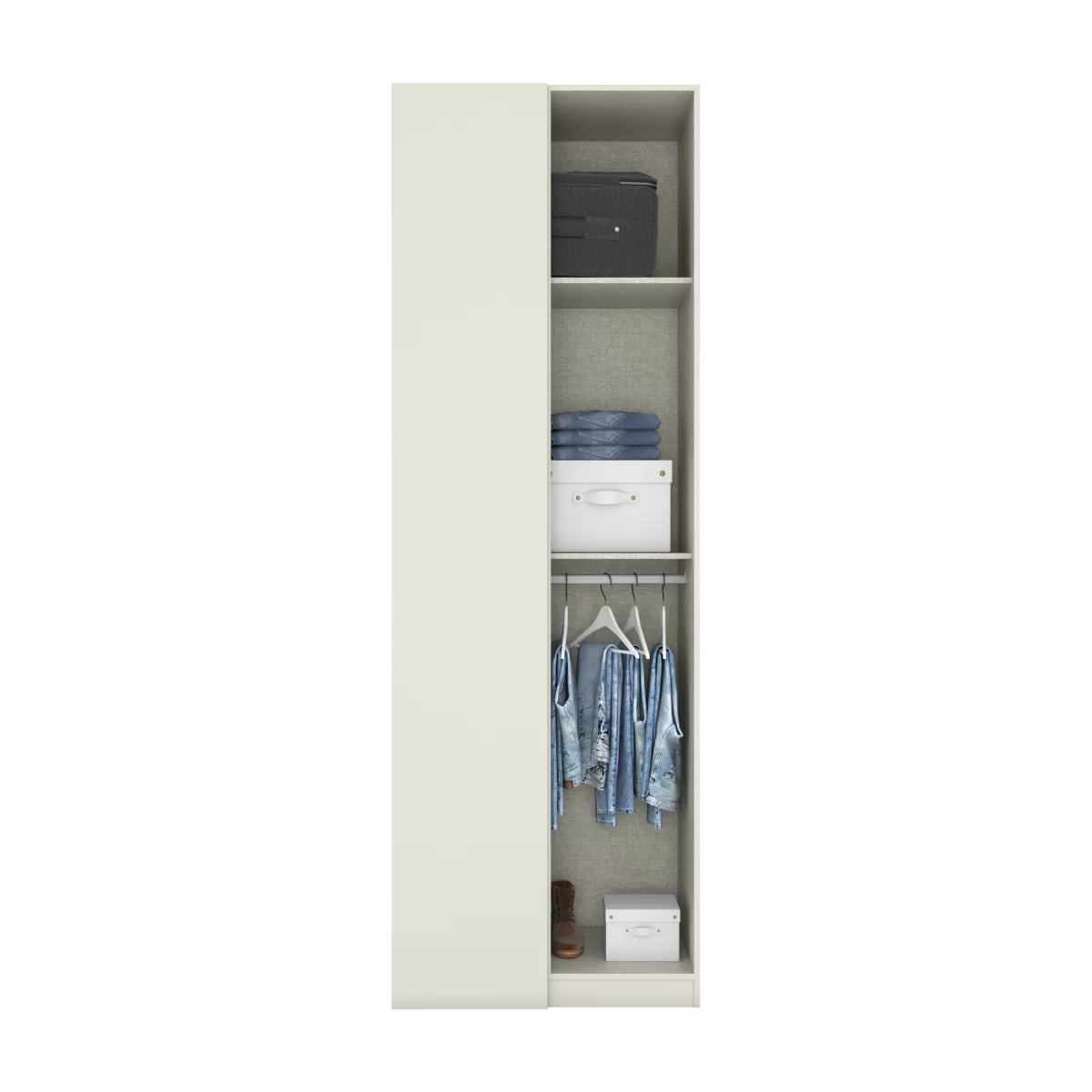 Guarda Roupa Henn Canto Reto 01 Pt Seletto Areia Mc14-
