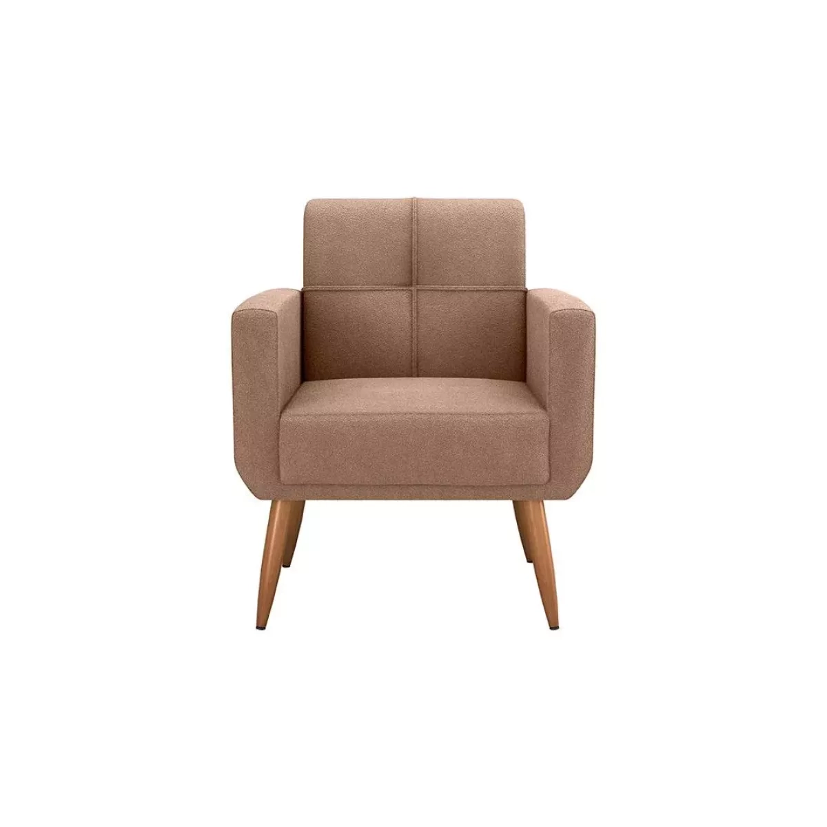 Kit Poltrona E Puff Matrix  Havana Tec E498 Boucle Marrom