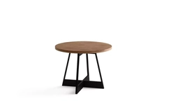 Mesa Carraro Atria Redonda 99Cm Nog Pto Tx Pto 1594