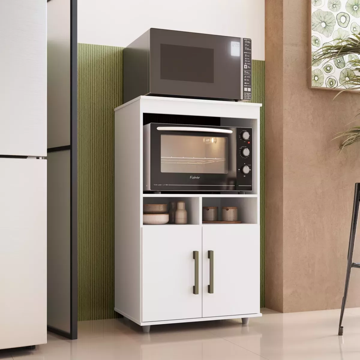Balcao Cadorin Forno Duna Branco