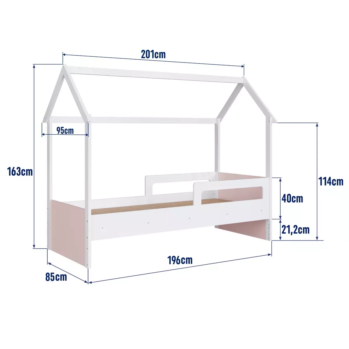 Cama Infantil Completa Montessoriana Branco Crosa