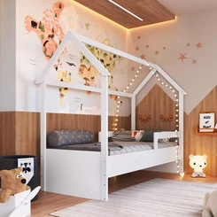Cama Infantil Completa Montessoriana Branco