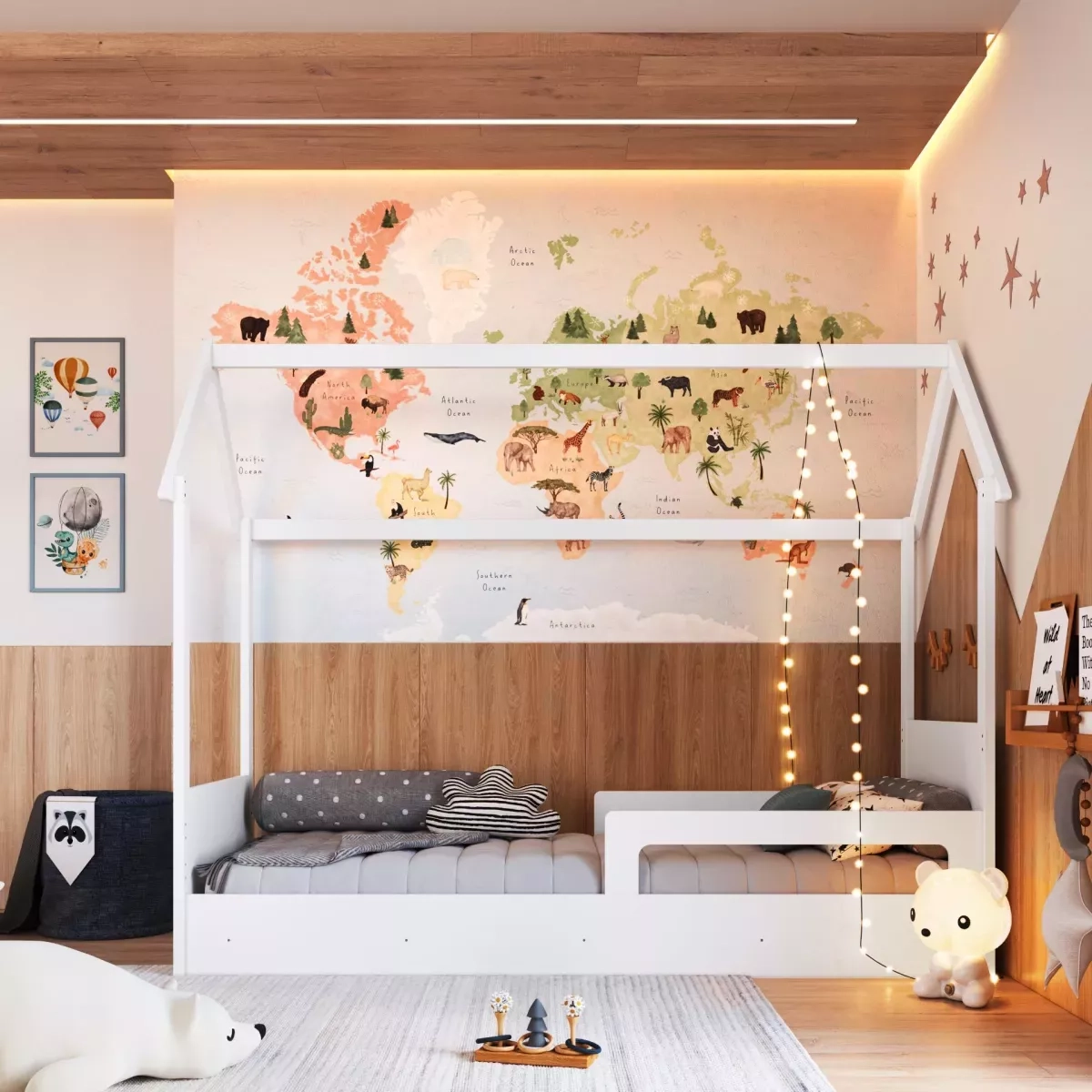 Cama Infantil Completa Montessoriana Branco