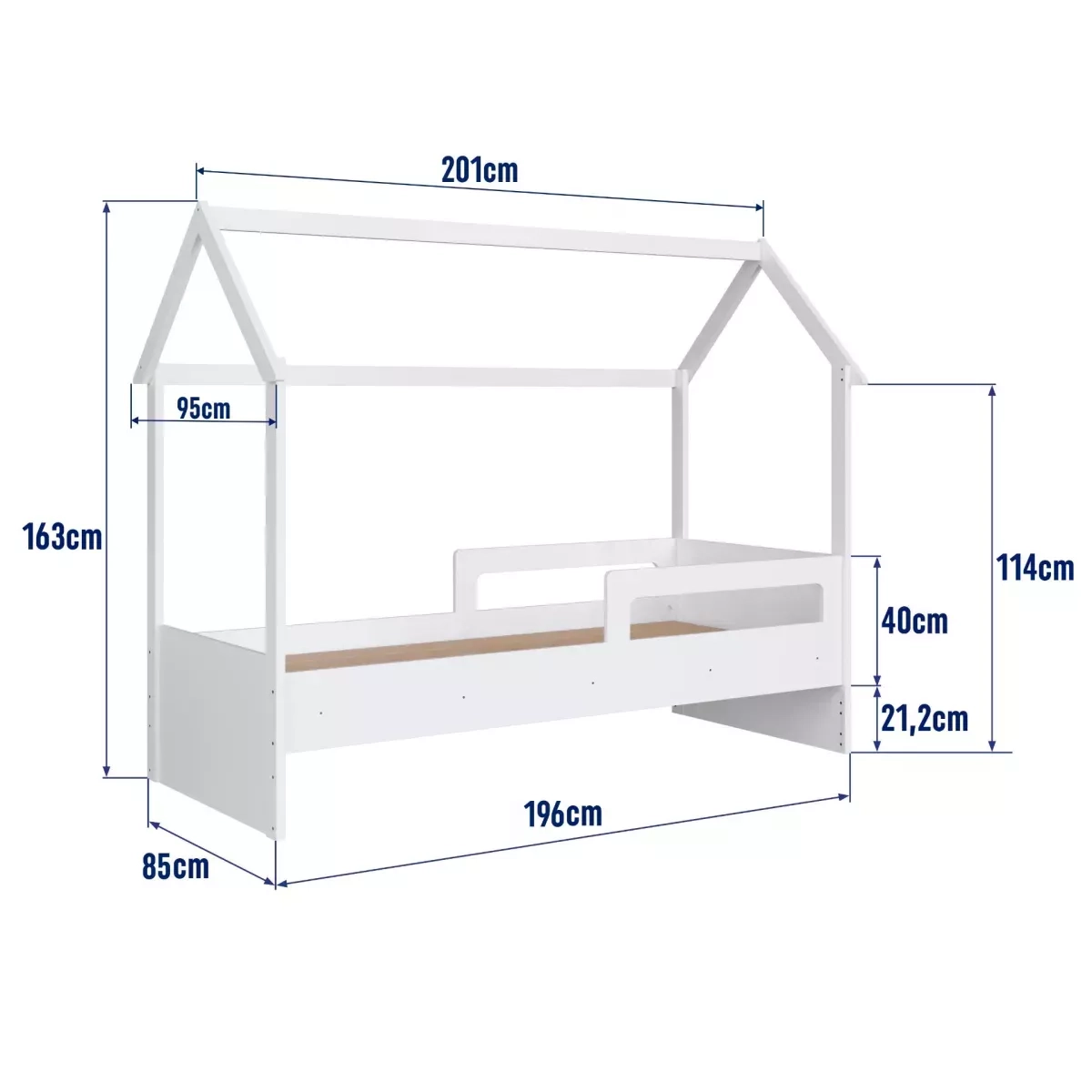 Cama Infantil Completa Montessoriana Branco