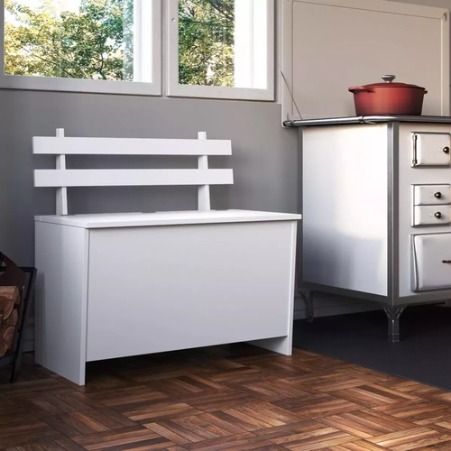 Caixa De Lenha Completa Branco Cl001