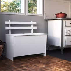 Caixa De Lenha Completa Branco Cl001