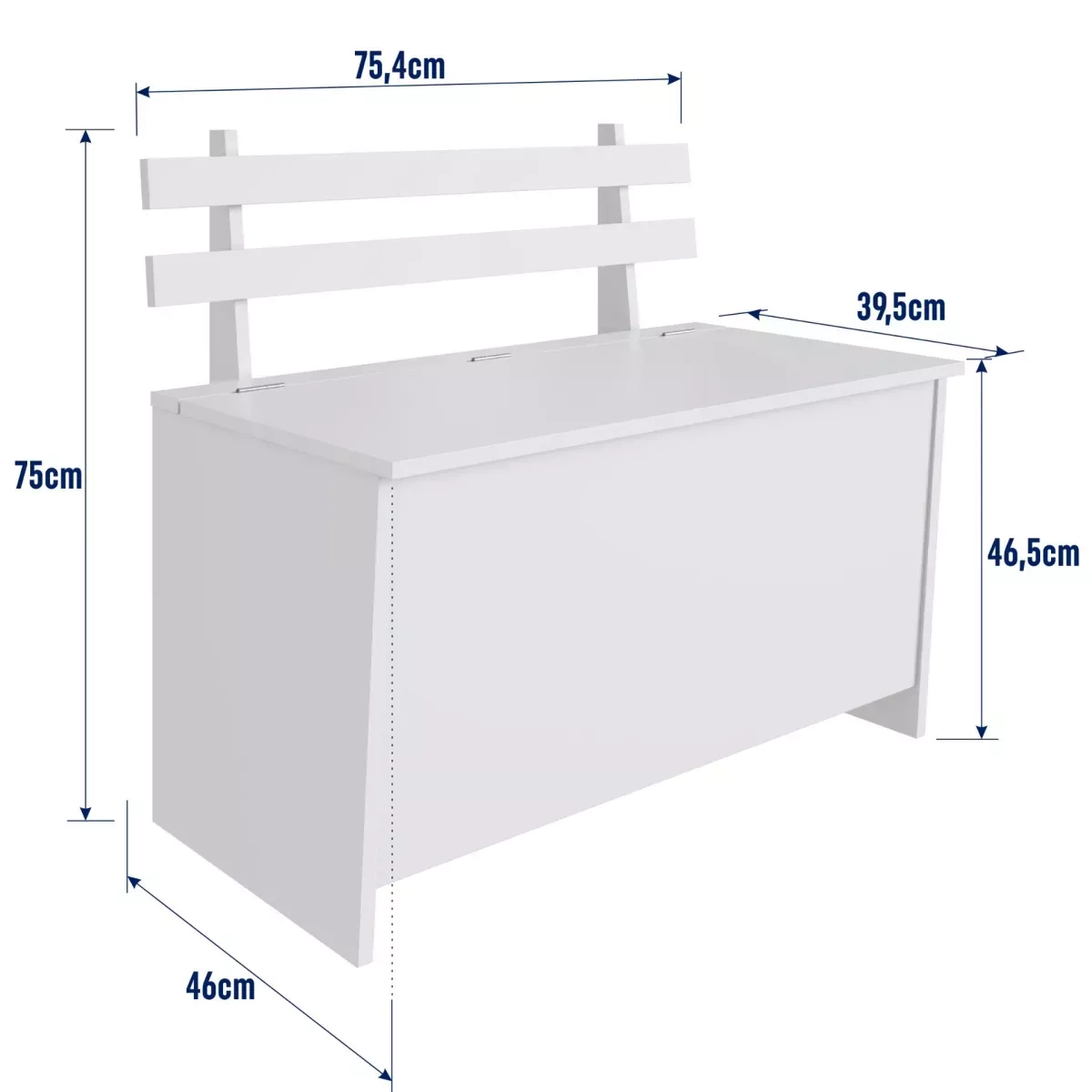 Caixa De Lenha Completa Branco Cl001