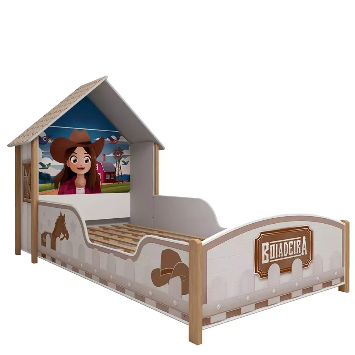 Cama Infantil Gelius Boiadeira 90Cm Branca