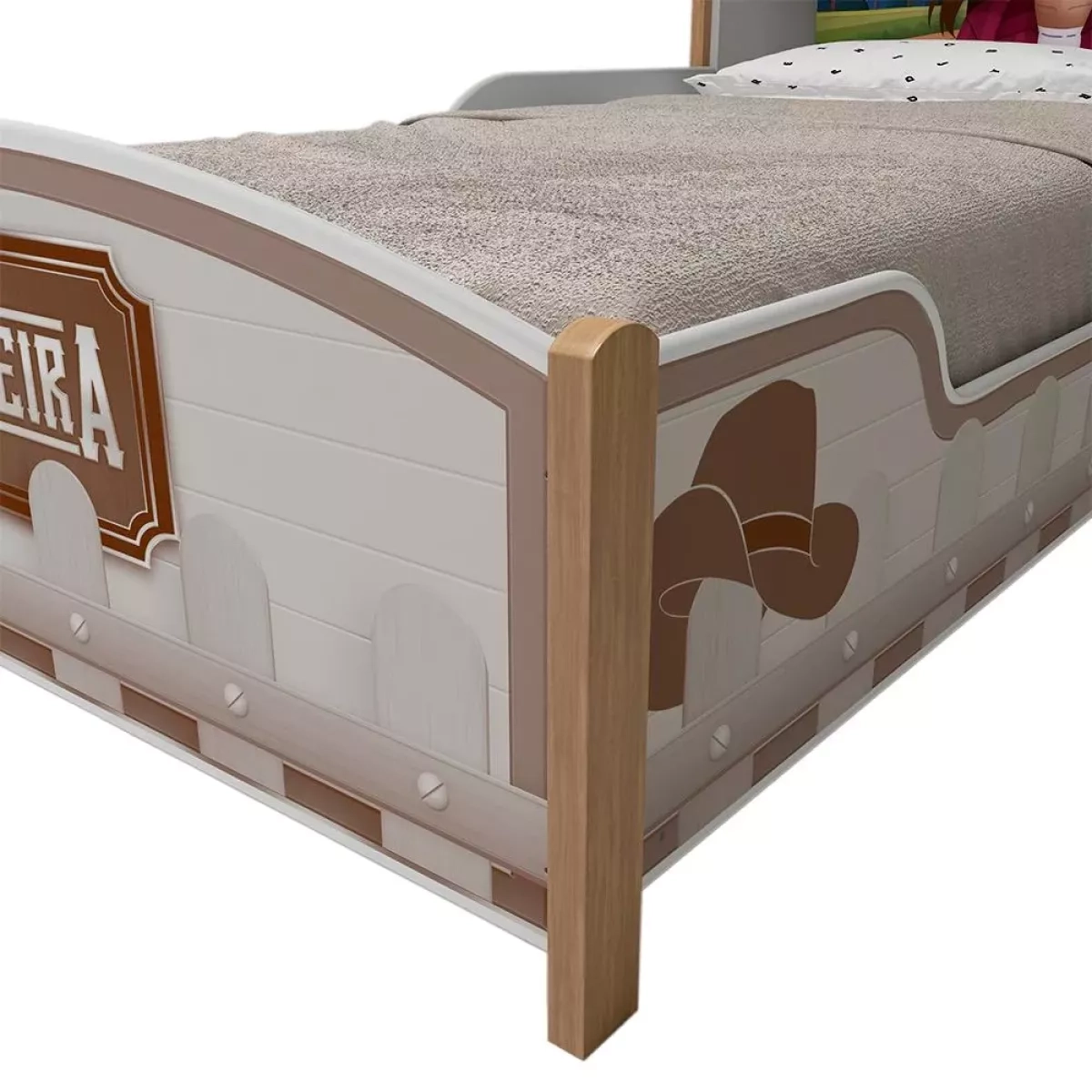 Cama Infantil Gelius Boiadeira 90Cm Branca