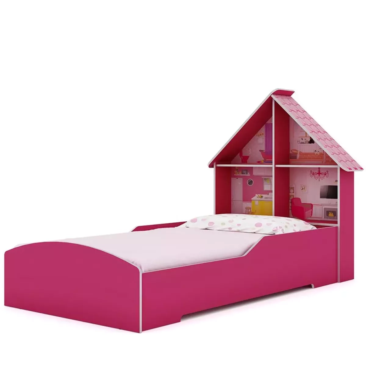 Cama Infantil Gelius Casinha 90Cm Pink