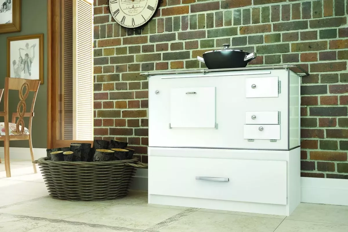 Caixa De Lenha Embutida Completa Branco Cln02