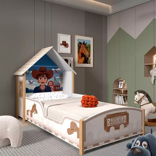 Cama Infantil Gelius Boiadeiro 90Cm Branca