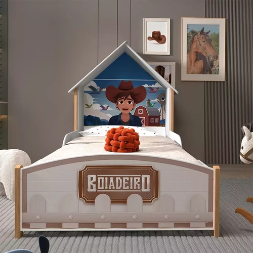 Cama Infantil Gelius Boiadeiro 90Cm Branca