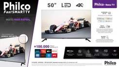 Tv Philco Smart 50 4K Uhd P50Crb Roku Pto