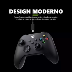 Controle Microsoft Xbox Sem Fio Carbon Black