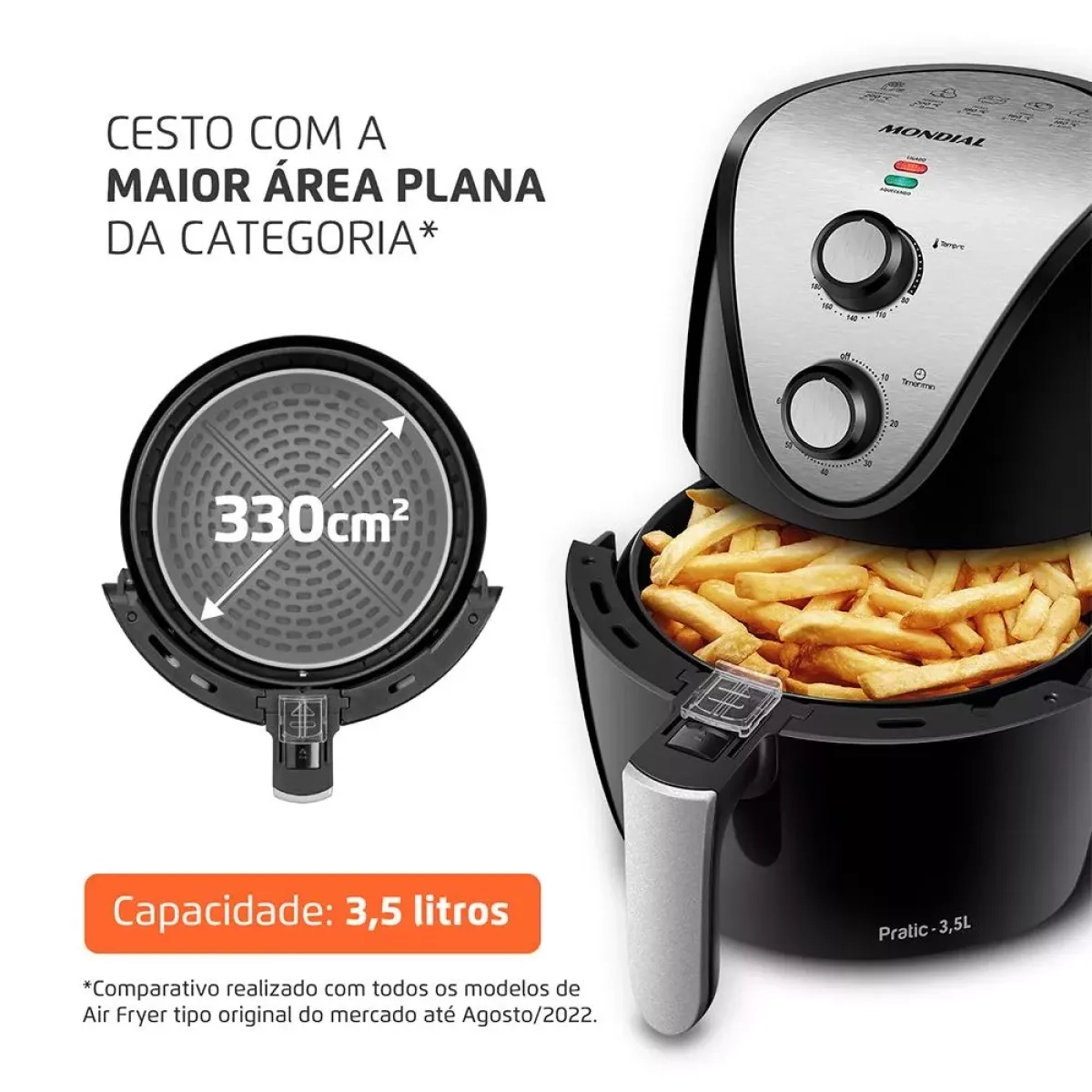 Fritadeira Mondial 3,5LTS 1500W AF-30-I