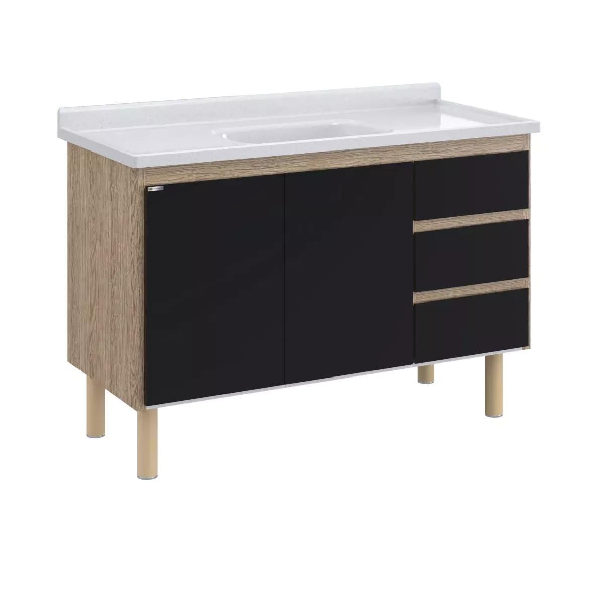 Balcao P Pia AJ Rorato Atenas 116,2CM Preto