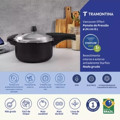 Panela Pressao Tamontina 6L Vancouver PR