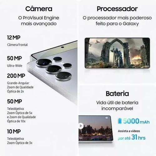 Smartphone Samsung S25 Ultra 5G 256GB S938BZKJZ