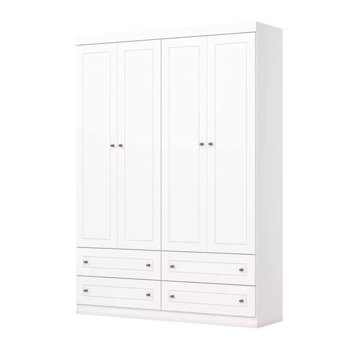 Roupeiro Henn Americano 04 PTS 04 GAV.  158,5X220,5X46,5 BRANCO I113-05