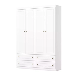 Roupeiro Henn Americano 04 PTS 04 GAV.  158,5X220,5X46,5 BRANCO I113-05