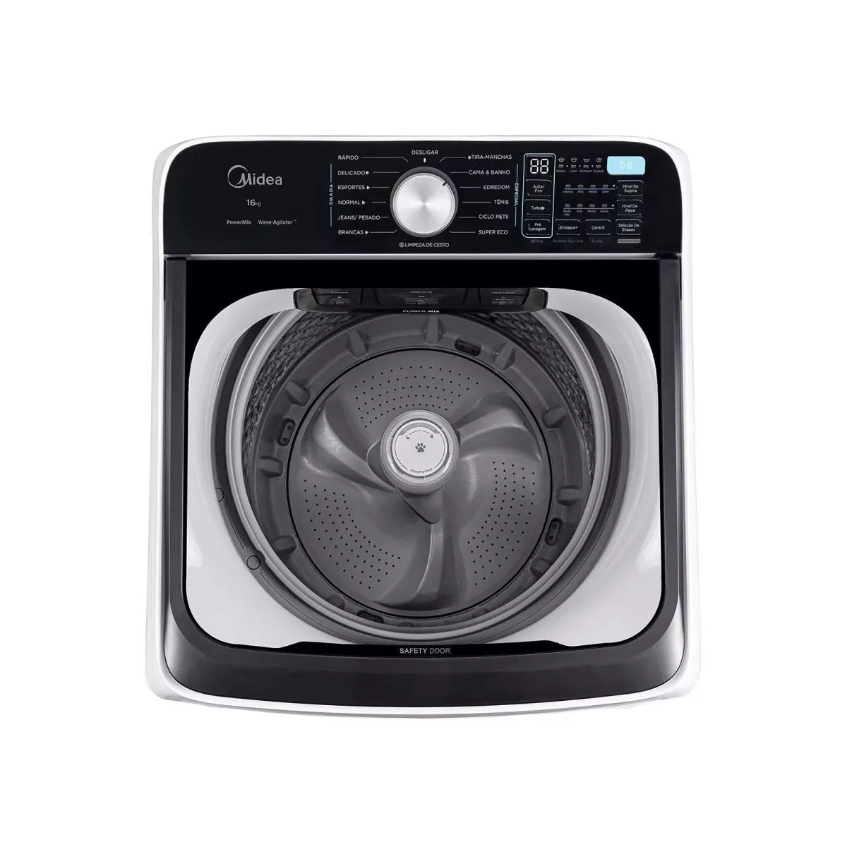 Lavadora Midea Wave Agitador 16KG BRANCA