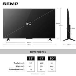 Tv Semp Smart 50 FHD 55S42R ROKU PTO