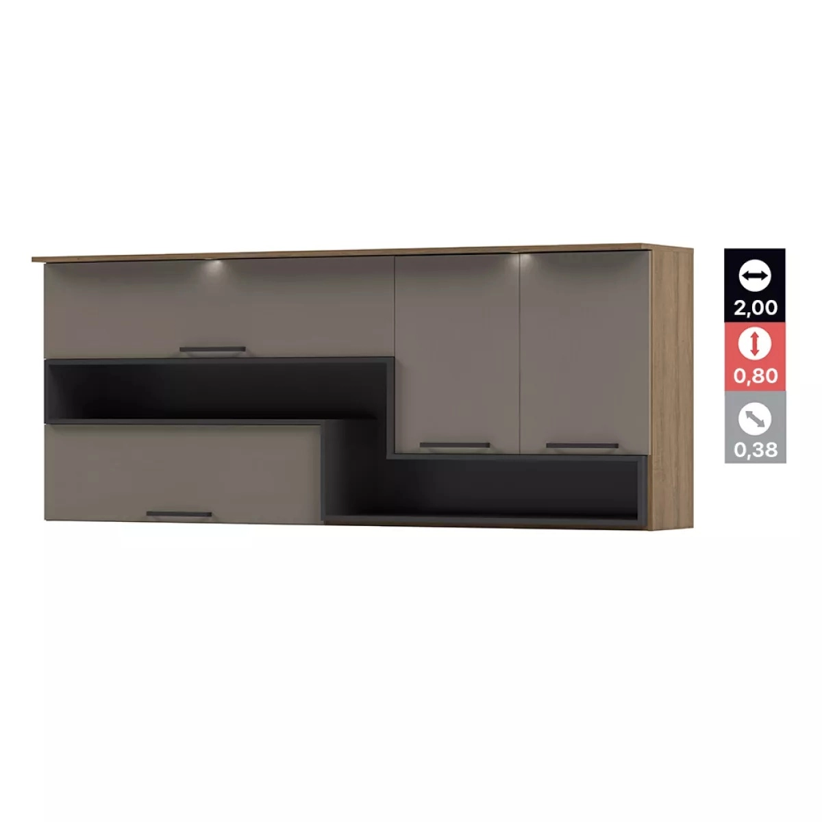Cozinha Modular Thela Caiena 5 Peças Mel
