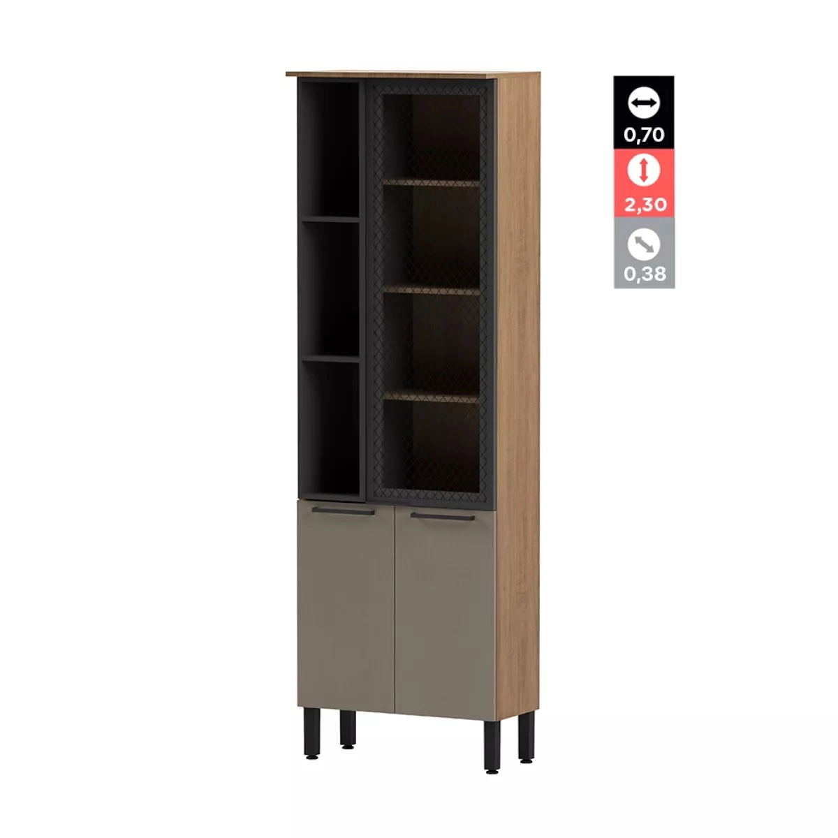 Cozinha Modular Thela Caiena 5 Peças Mel