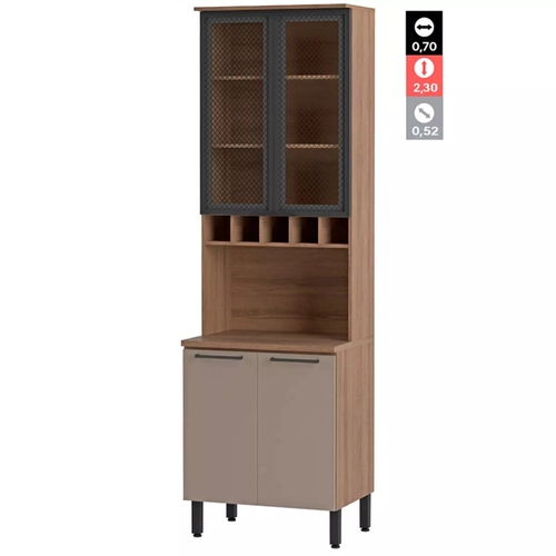 Cozinha Modular Thela Caiena 12 Peças Mel