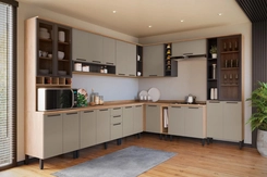 Cozinha Modular Thela Caiena 12 Peças Mel
