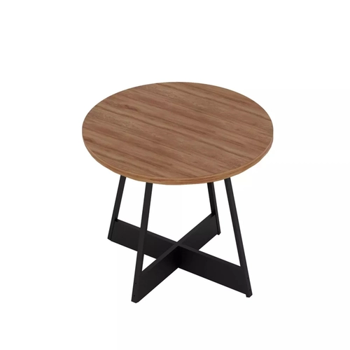 Conjunto Mesa Com 4 Cadeiras Carraro Átria redonda Nogueira Pto