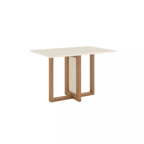 Conjunto Mesa Com 4 Cadeiras Henn Natalí Nature/Off White