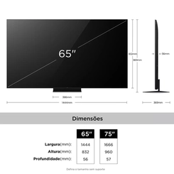 Tv Tcl Smart 65 4K Sqd Mini Led Premium 65C7L PTO