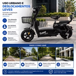 Scooter Eletrica Teylu Sper VIBE 800W 48V LITIO PTO