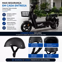Scooter Eletrica Teylu Sper VIBE 800W 48V LITIO PTO