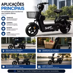 Scooter Eletrica Teylu Sper VIBE 800W 48V LITIO PTO