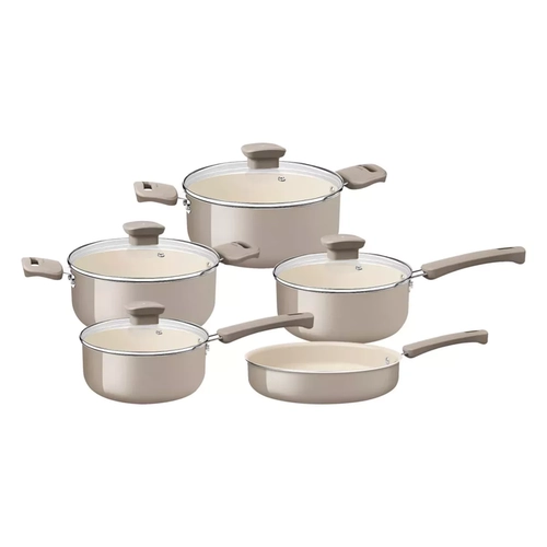 Conjunto De Panelas Tramontina Veronese 5PCS Aluminio Bege