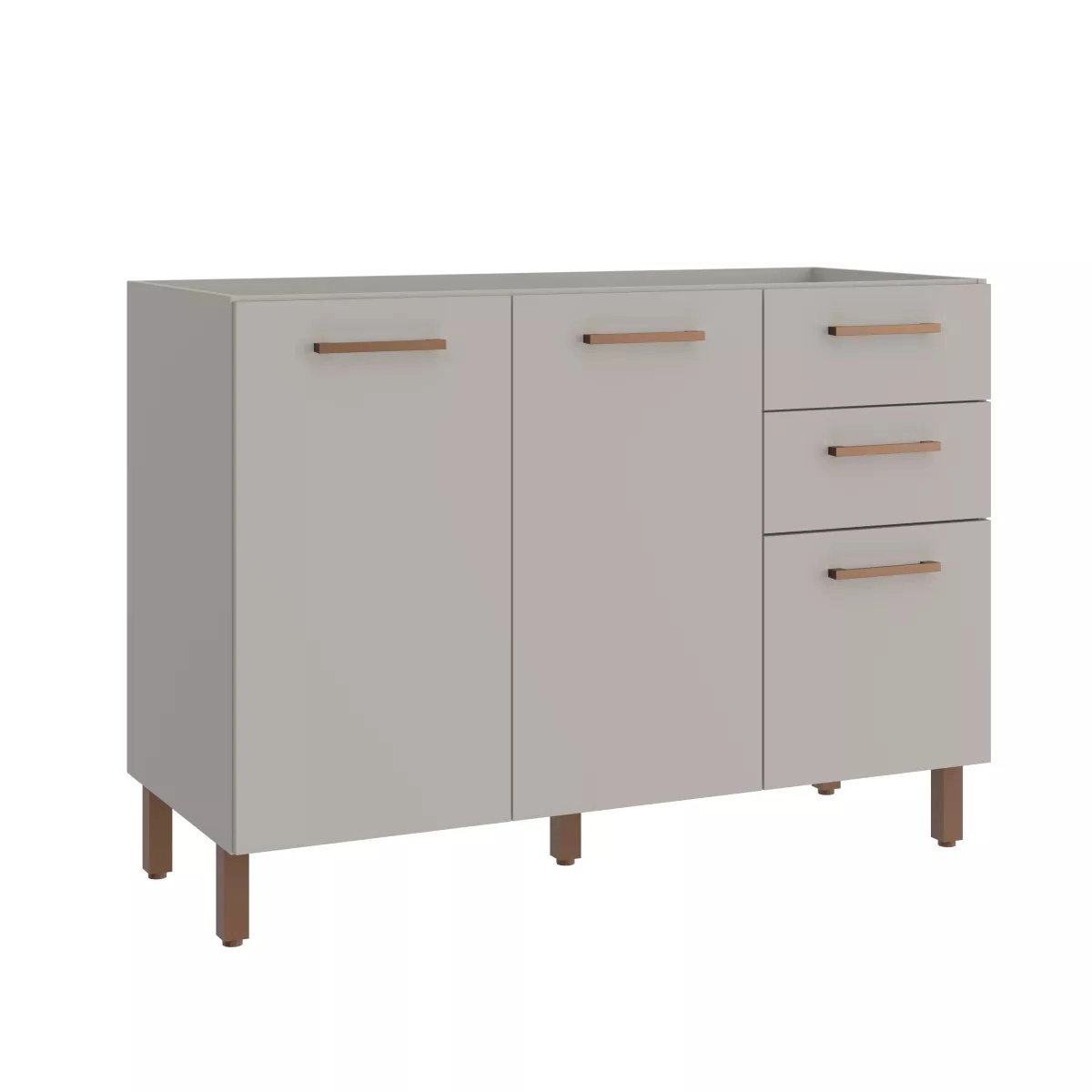 Cozinha Modular 6 Peças Casamia Sardenha Cinza