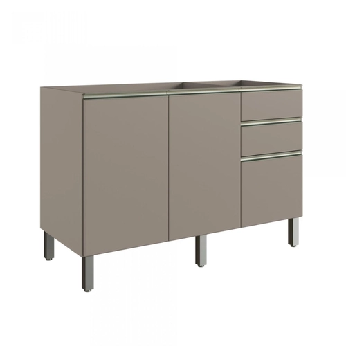 Cozinha Modular 4 Peças Cadorun Diamante 4 Peças Cinza
