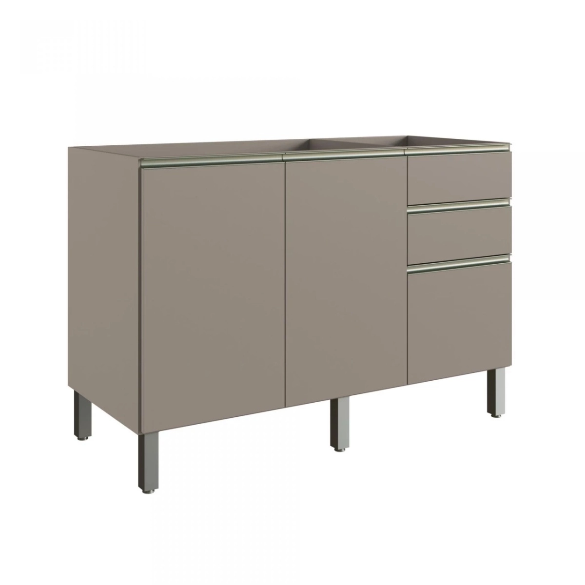 Cozinha Modular 4 Peças Cadorun Diamante 4 Peças Cinza
