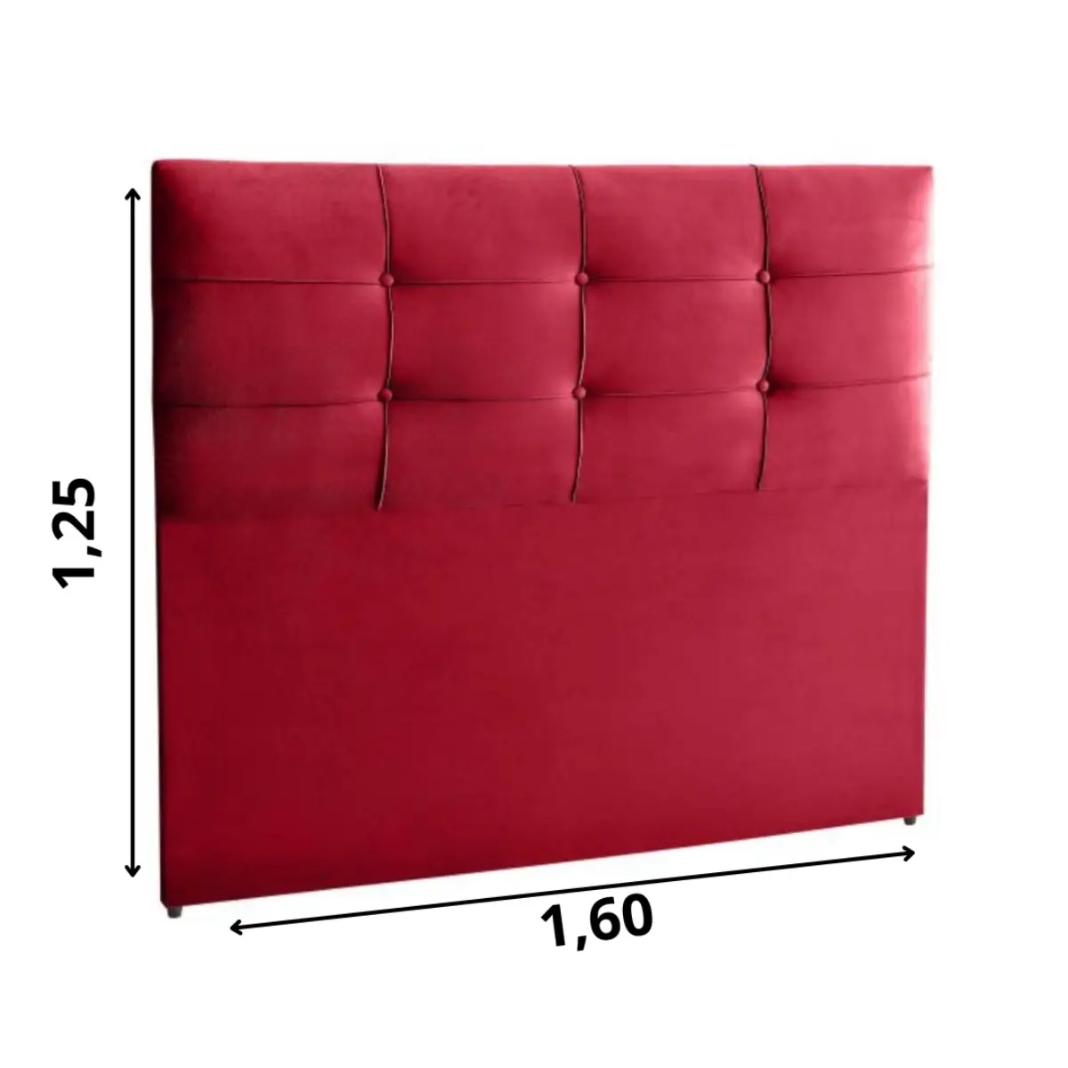 Cabeceira Dsoll Pop Londres 1,60- Vermelho