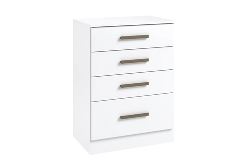 Cômoda Braga 4 Gavetas Branco  Móveis Curitibanos