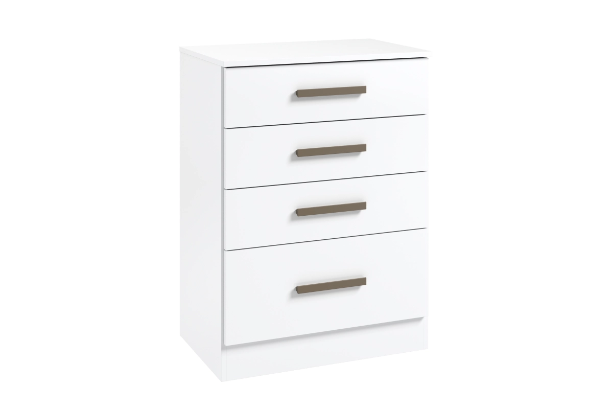 Cômoda Braga 4 Gavetas Branco  Móveis Curitibanos