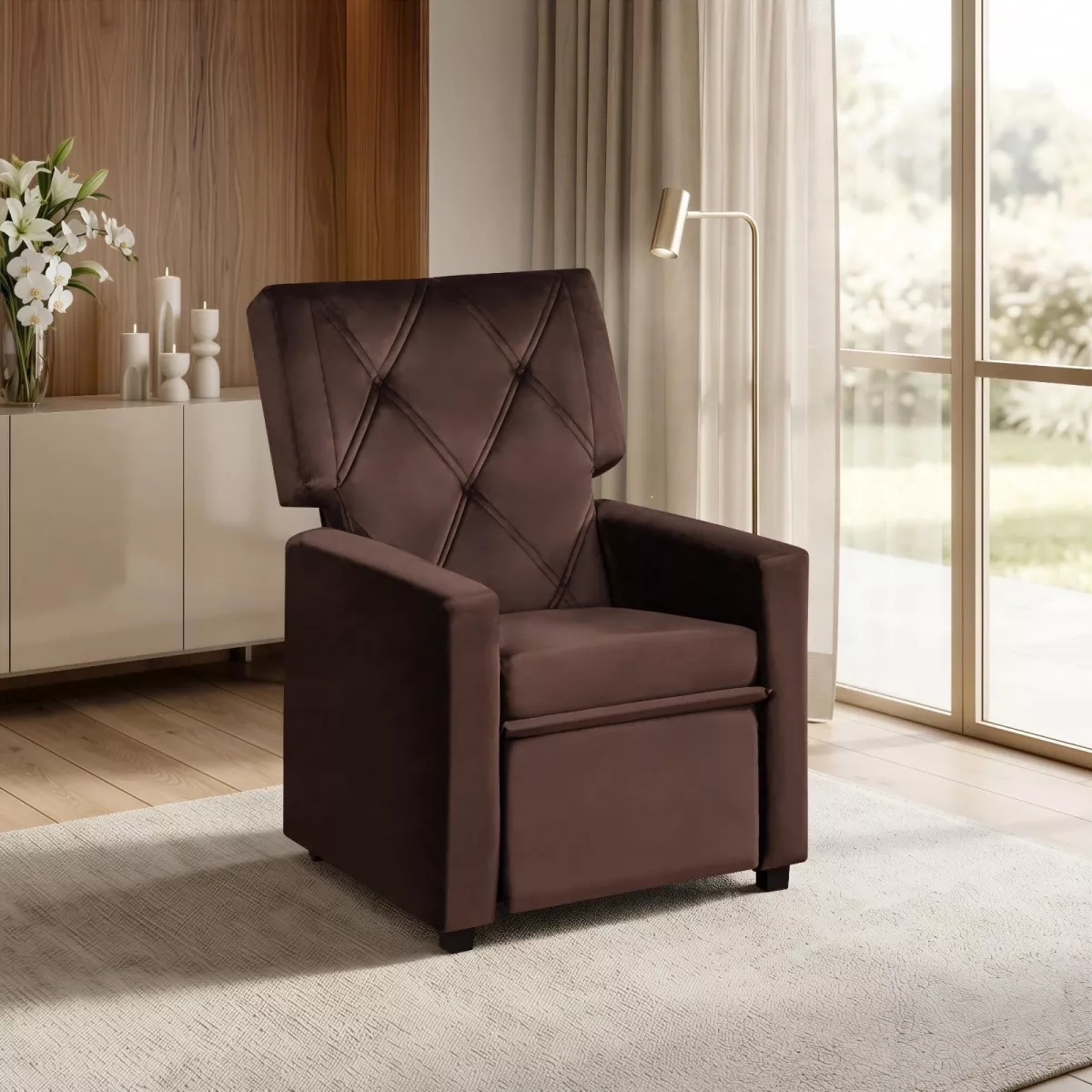 Poltrona Berflex Franca Papai Reclinavel Marrom