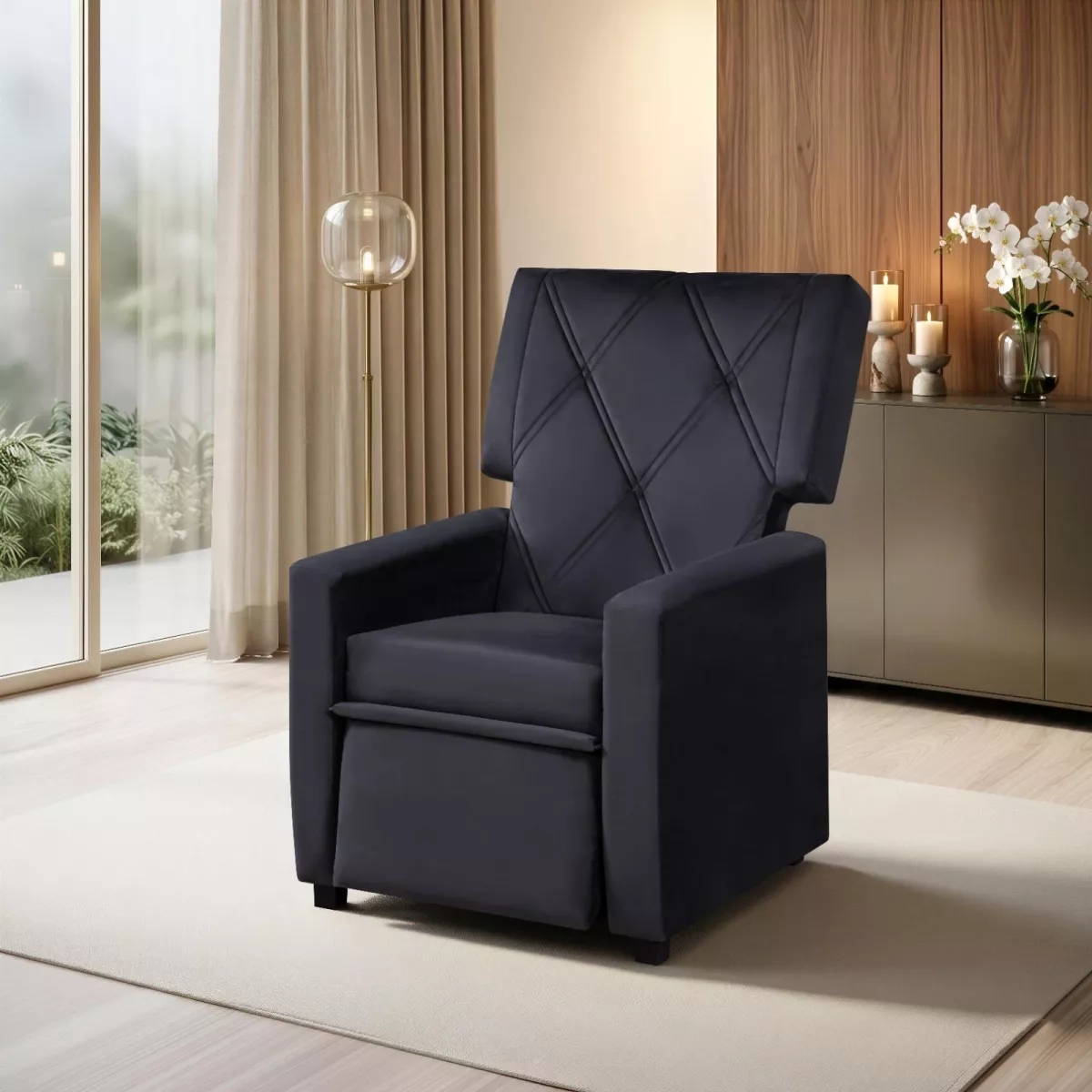 Poltrona Berflex Franca Papai Reclinavel Cinza
