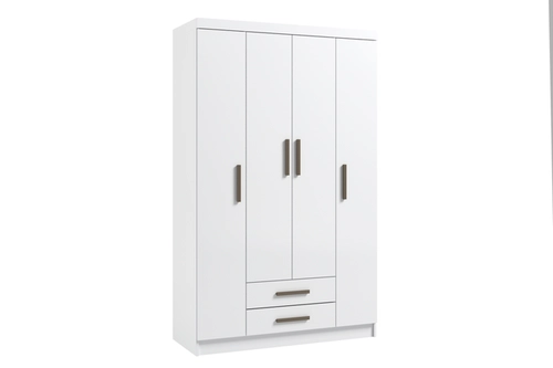 Guarda Roupa Bilbao 4 Portas 2 Gavetas Branco Móveis Curitibanos